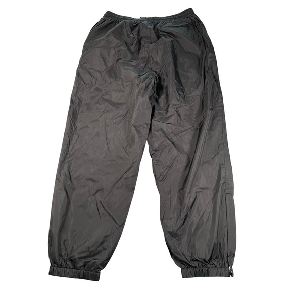 Tek Gear Pants Mens Large Black Gray Jersey Lined Windbreaker Vintage Y2K - Picture 2 of 16